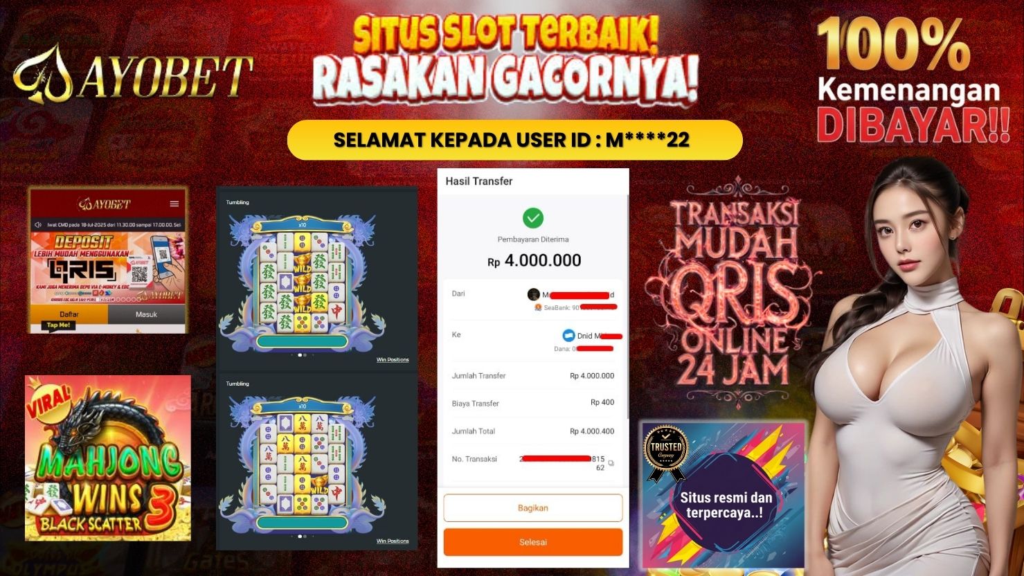 AYOBET JACKPOT SLOT MAHJONG WINS 3 - BLACK SCATTER